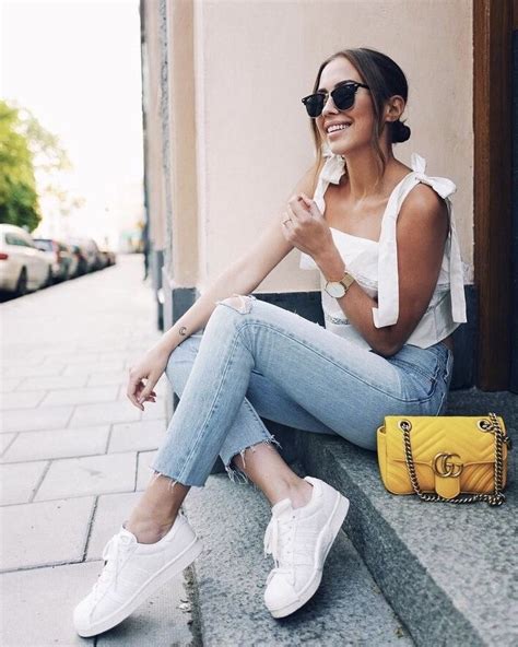 White Sneakers Outfit Ideas For Summer Thatgirlarlene Fashion