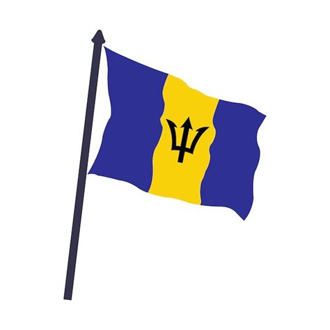 Premium Vector Barbados Flag