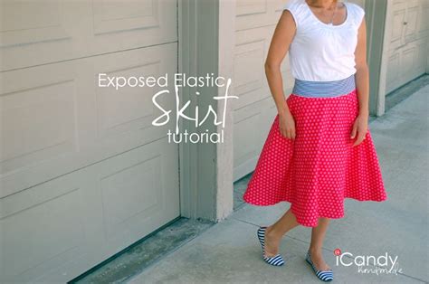 Exposed Elastic Skirt Tutorial Icandy Handmade Elastic Waist Skirt