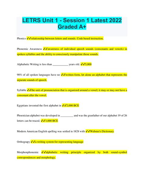 Letrs Unit Session Reflection Worksheet Example Printable Word