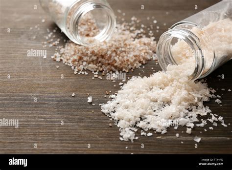 Different Sea Salt Close Up Stock Photo Alamy