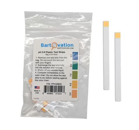 Ph 5 9 Test Strips Bag Of 50 Strips Bartovation