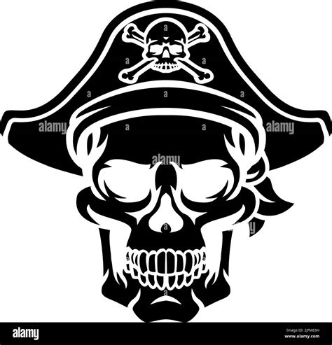 Pirate Hat Skull And Crossbones Cartoon Stock Vector Image And Art Alamy