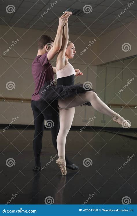 Ballet Partners Dancing Gracefully Together Stock Photo Image Of