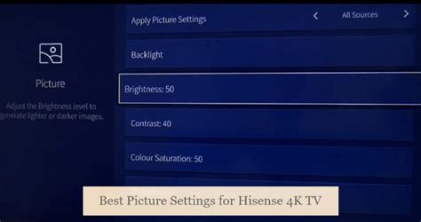 Best Picture Settings For Hisense K Tv Blur To Brilliance