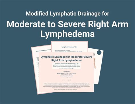 Cancer Rehab Pt — Modified Lymphatic Drainage Diagram For Moderate To