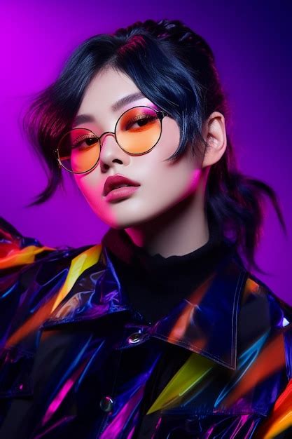 Premium AI Image Korean K Pop Star Posing In Trendy Sunglasses Ai