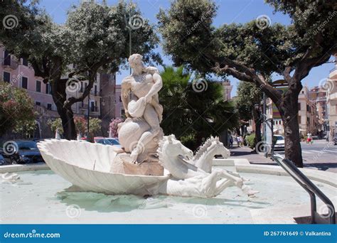 Nettuno Italy June Marble Fountain Of Neptune Fontana Del