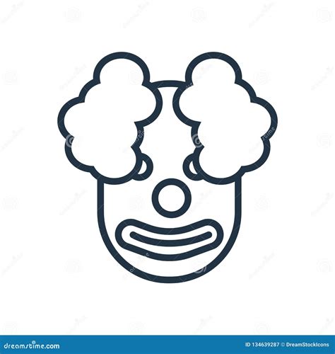 Clown Icon Vector Isolated On White Background Clown Sign Stock Vector Illustration Of Nose