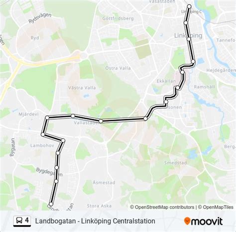 4 Rutt Tidtabeller Hållplatser Kartor Landbogatan Uppdaterat