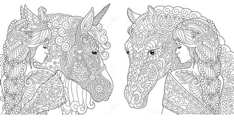 Unicorn and Horse Coloring Pages & book for kids.