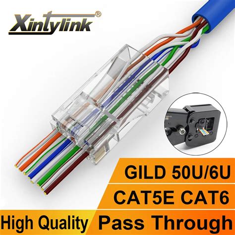 Xintylink Rj Connector Cat Cat E U U Ethernet Cable Plug Utp P C