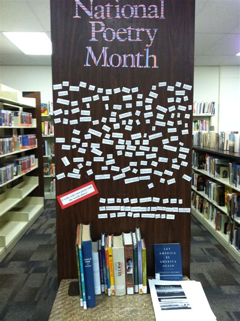 Magnetic Poetry Library Display Poetry Month Library National