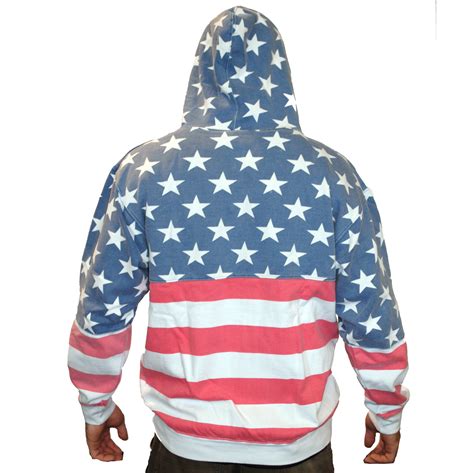 Unisex Proud American Flag Zip Up Hoodie Sweatshirt Ebay