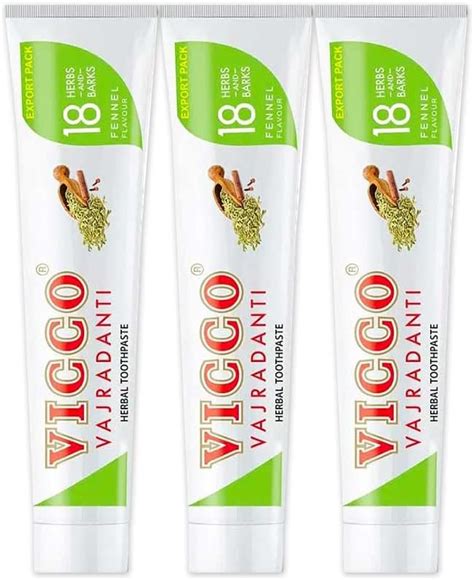 Vicco Vajradanti Herbal Toothpaste 18 Ayurvedic Herbs And Barks With Fennel Flavour