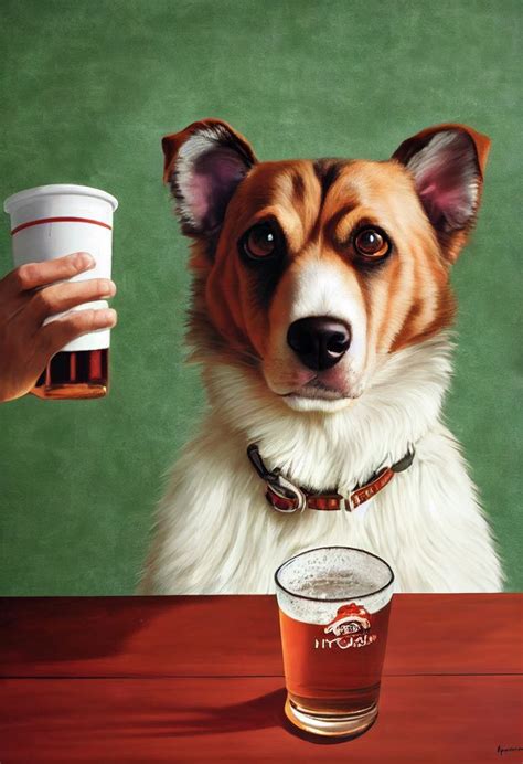 Dog Drinking Beer | Dogs, Drinking beer, Drinks