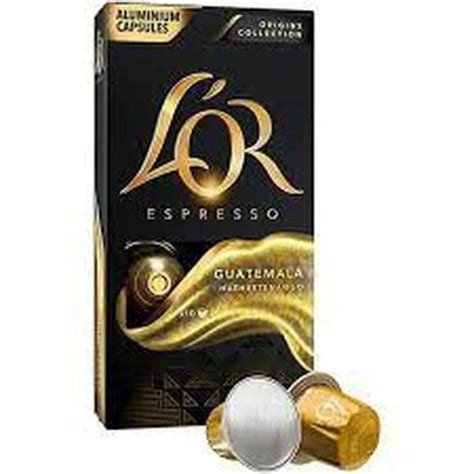 Café LOr Espresso X10 capsules guatemala intensité 7 compatibles