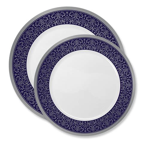 Plastic Plates - Blue Silver Royal Combo Set | Smarty Had A Party | Plastic plates, Blue and ...