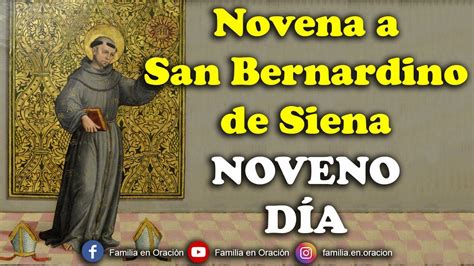 Novena A San Bernardino De Siena D A Youtube