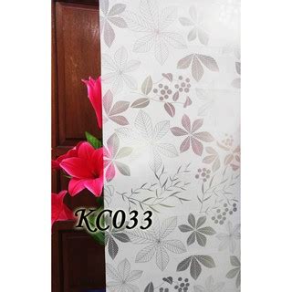 Jual METH KC033 WHITE LEAVES 45CMX5M SANDBLAST STICKER KACA SUNBLAST