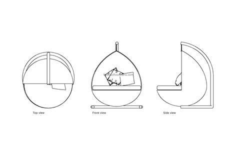 Outdoor Double Hanging Chair - Free CAD Drawings