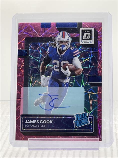 James Cook Optic Rated Rookie Autographs Pink Velocity