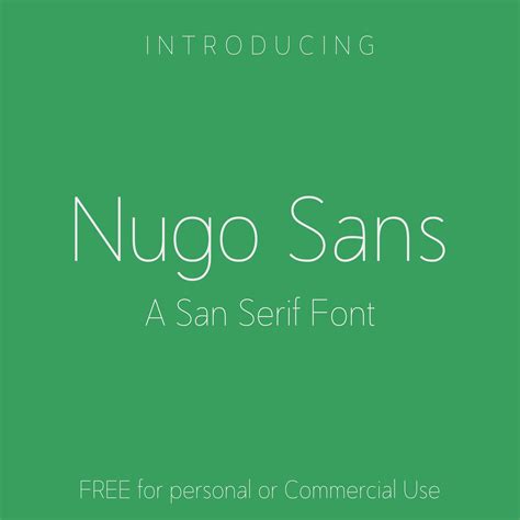 Nugo Sans Free San Serif Font Behance