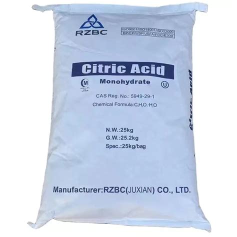 Acidity Regulator Citric Acid Anhydrous Or Monohydrate China Citric