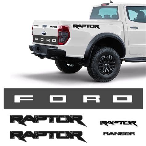 Adesivos Ranger Raptor Faixa Ford Preto Grafite Emblemas