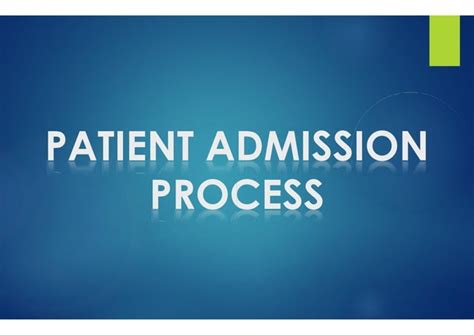 Patient Admission Process In Healthcare Sector Ppt