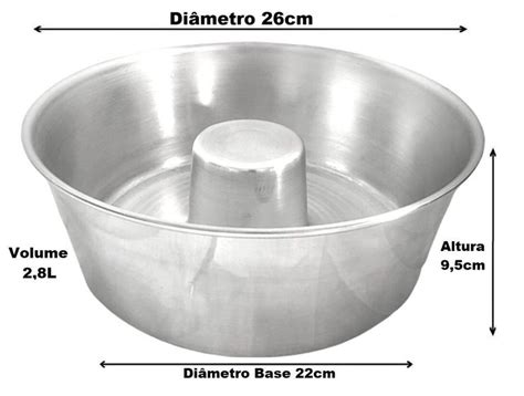 Assadeira Forma Bolo Pudim Redonda Tubo Alum Nio N Jl Comercio