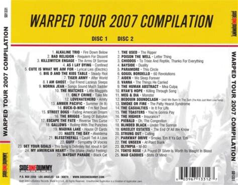 Warped Tour Compilation By Various Artists Cd Jun Discs