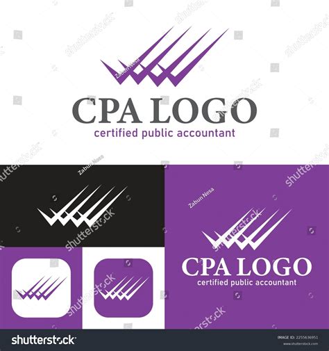 Simple Certified Public Accountant Logo Minimal Stock Vector Royalty