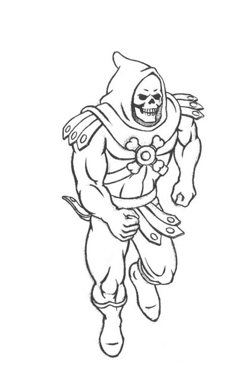 Dibujo De Skeletor De Los Amos Del Universo Para Pintar Y Colorear A