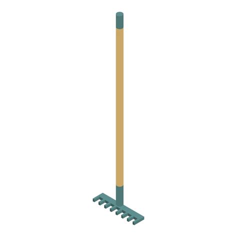 Premium Vector Garden Rake Icon Isometric Of Garden Rake Vector Icon