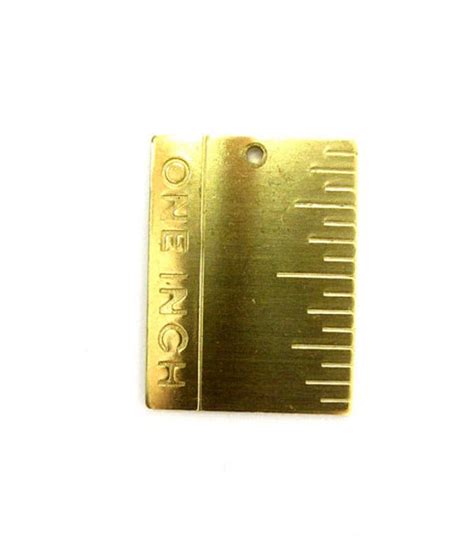 Raw Brass One Inch Ruler Pendants 4X M769-A | Etsy