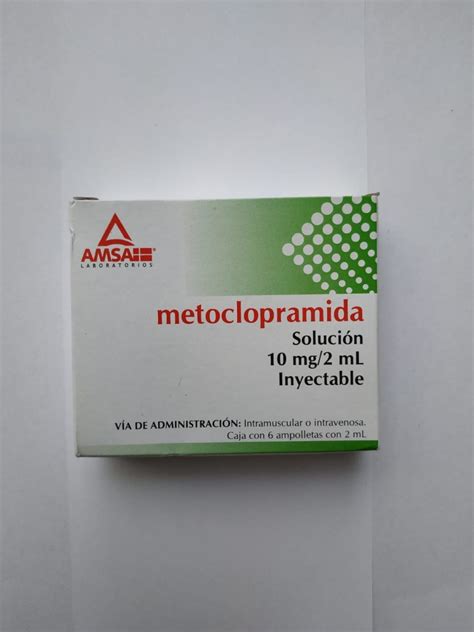 Metoclopramida Sol Iny 10mg 2mL C 6 Médica El Marqués