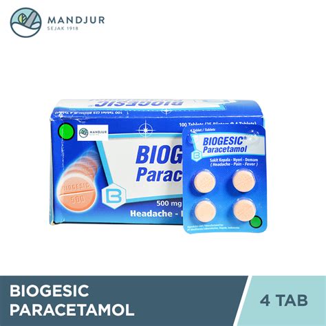 Jual Biogesic Paracetamol Obat Demam Pereda Nyeri Sakit Kepala Dan