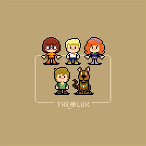 Pixel Art Characters Scooby Doo In Pixel Art Pixel Art