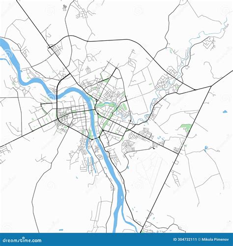 Map Of Pskov Stock Illustration Illustration Of Plan 304732111