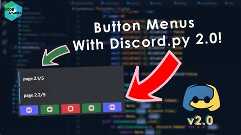 Button Menus And Slash Command Examples In Discord Py Youtube