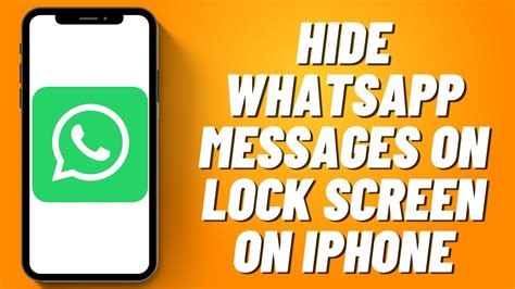 How To Hide Whatsapp Messages On Lock Screen On IPhone 2023 YouTube