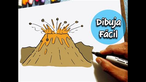 Como Dibujar Un Volcan En Erupcion Facil Y Rapido Dibustrador Studio