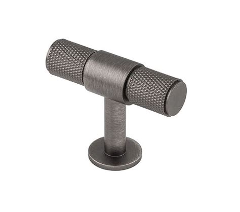 Carlisle Brass Fingertip Knurled T Bar Cupboard Knob Anthracite