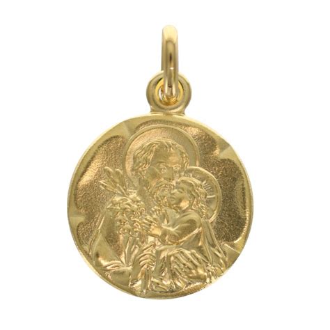 Médaille Saint Joseph 18mm En Plaqué Or