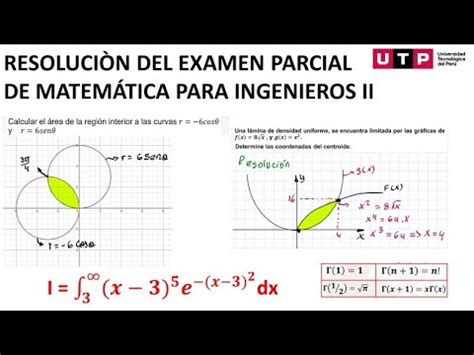 EXAMEN PARCIAL DE MATEMÁTICA PARA INGENIEROS II Universidad