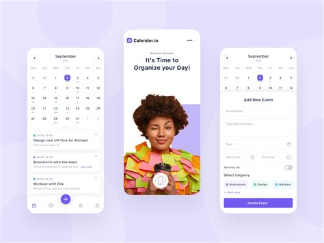 Calendar app design by Itai Bracha on Dribbble