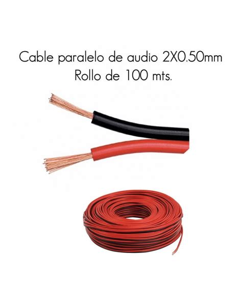 CABLE PARALELO DE AUDIO BICOLOR 2X0 50MM BOBINA 100 MTS