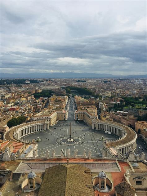 Aerial View of St. Peters Square, Vatican City, Rome, Italy · Free ...