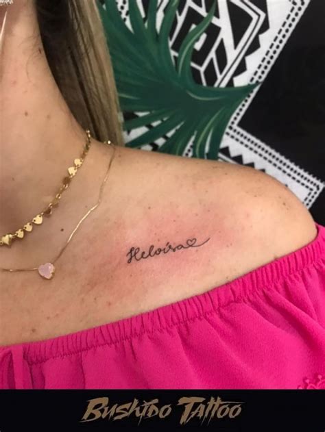 Tatuagem Ornamental De Homenagem A Filha Helo Sa Escrita De Nome